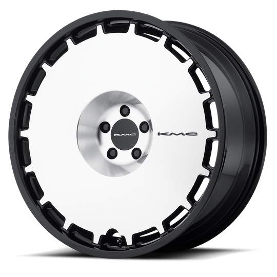 KM68922900538 - KMC KM689 Skillet 22X9 BLANK  38mm Gloss Black Machined Face - KMC Wheels Canada