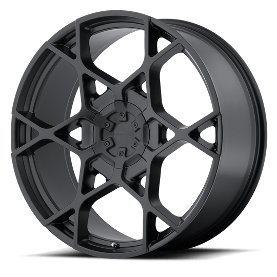 KM69528578715 - KMC KM695 Crosshair 20X8.5 6X139.7 / 6X120 15mm Satin Black - KMC Wheels Canada