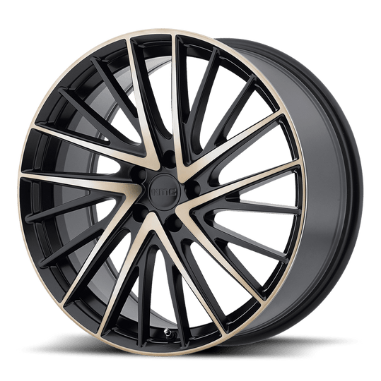 KM69728557935 - KMC KM697 Newton 20X8.5 5X112  35mm Satin Black W/ Machined Face And Tinted Clear - KMC Wheels Canada