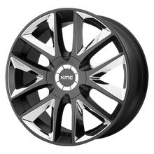 Load image into Gallery viewer, KM71022900730 - KMC KM710 Takedown 22X9.5 BLANK  30mm Satin Black Chrome Inserts - KMC Wheels Canada