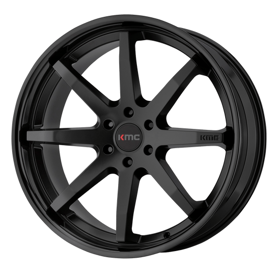 KM71529052730 - KMC KM715 Reverb 20X9 5X120  30mm Satin Black Gloss Black Lip - KMC Wheels Canada