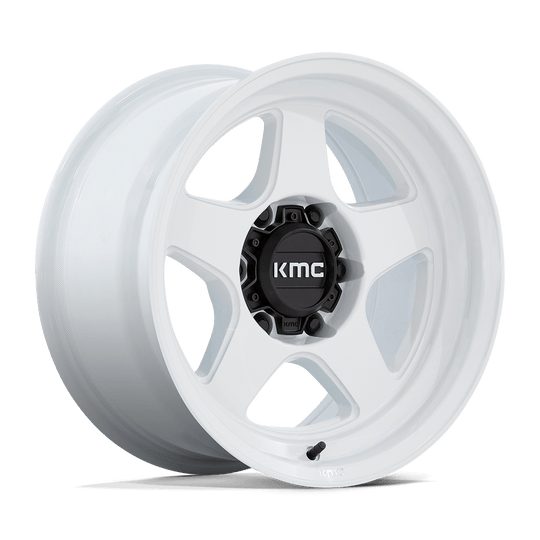 KM728WX17857710N - KMC KM728 Lobo 17X8.5 6X120 -10 mm Gloss White - KMC Wheels Canada