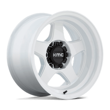 Charger l'image dans la galerie, KM728WX17905038N - KMC KM728 Lobo 17X9 5X127 -38 mm Gloss White - KMC Wheels Canada