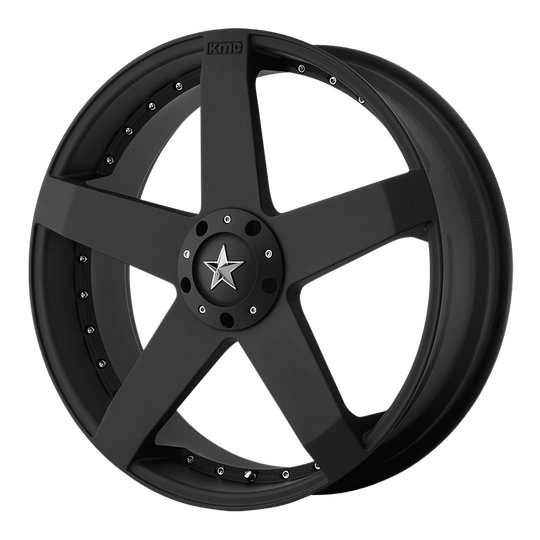 KM77522800742 - KMC KM775 Rockstar Car 22X8.5 BLANK  42mm Matte Black - KMC Wheels Canada