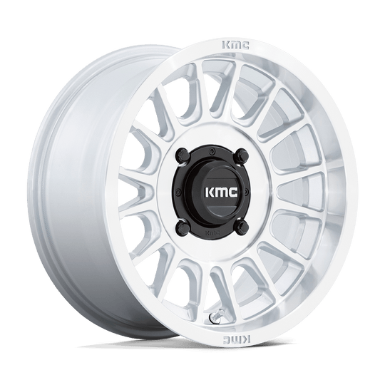 KS138SD15704810 - KMC KS138 Impact 15X7 4X137  10mm Silver With Machined Face - KMC Wheels Canada