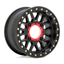 Charger l'image dans la galerie, KS23557044710 - KMC KS235 Grenade Beadlock 15X7 4X156  10mm Satin Black - KMC Wheels Canada