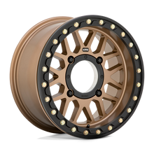 Load image into Gallery viewer, KS23556048638 - KMC KS235 Grenade Beadlock 15X6 4X137  38mm Satin Bronze - KMC Wheels Canada