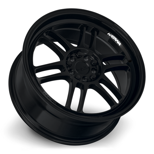 KR02-188008MB - Katana Racing KR02 18X8 5X108 / 5X114.3 ET 40mm Matte Black - Katana Racing Wheels Canada