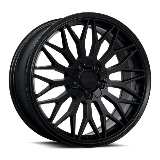 KR05-177505MB - Katana Racing KR05 17X7.5 5X100 / 5X114.3 ET 40mm Matte Black - Katana Racing Wheels Canada