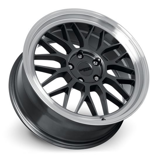 KR06-188052GML - Katana Racing KR06 18X8 5X112 ET 40mm Gloss Gunmetal Machined Lip - Katana Racing Wheels Canada
