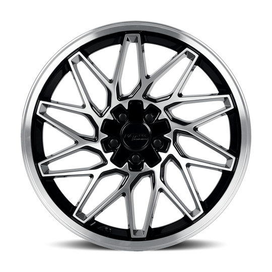 KR09-188012GBF - Katana Racing KR09 18X8 5X112 / 5X114.3 ET 40mm Gloss Black Machined Face - Katana Racing Wheels Canada