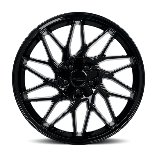 KR09-188014MB - Katana Racing KR09 18X8 5X120 / 5X114.3 ET 40mm Gloss Black - Katana Racing Wheels Canada