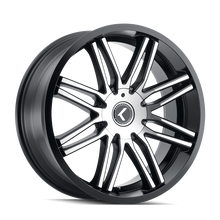 Load image into Gallery viewer, KR141-2811BM35 - Kraze Cray 20X8.5 5X110 / 5X115 ET 35mm Gloss Black Machined - Kraze Wheels Canada