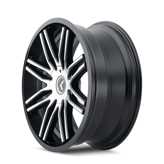 KR141-8814BM40 - Kraze Cray 18X8 5X108 / 5X114.3 ET 40mm Gloss Black Machined - Kraze Wheels Canada