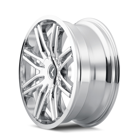 KR141-2814C35 - Kraze Cray 20X8.5 5X108 / 5X114.3 ET 35mm Chrome - Kraze Wheels Canada