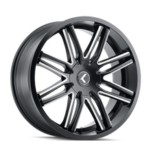 Charger l'image dans la galerie, KR141-8814M40 - Kraze Cray 18X8 5X108 / 5X114.3 ET 40mm Gloss Black Milled - Kraze Wheels Canada