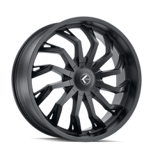 Charger l'image dans la galerie, KR142-22937B30 - Kraze Scrilla 22X9.5 6X135 / 6X139.7 ET 30mm Satin Black - Kraze Wheels Canada
