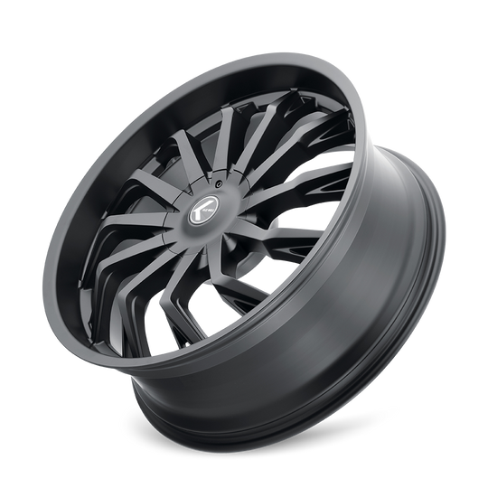 KR142-22918B18 - Kraze Scrilla 22X9.5 5X115 / 5X120 ET 18mm Satin Black - Kraze Wheels Canada