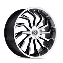 Load image into Gallery viewer, KR142-24937BM30 - Kraze Scrilla 24X9.5 6X135 / 6X139.7 ET 30mm Black and Machined - Kraze Wheels Canada