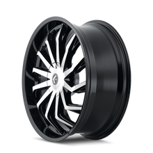 Charger l'image dans la galerie, KR142-24952BM18 - Kraze Scrilla 24X9.5 5X127 / 5X139.7 ET 18mm Gloss Black Machined - Kraze Wheels Canada