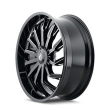 Load image into Gallery viewer, KR142-22983M18 - Kraze Scrilla 22X9.5 6X139.7 /  ET 18mm Gloss Black Milled - Kraze Wheels Canada