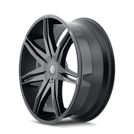 KR143-22918B18 - Kraze Epic 22X9.5 5X115 / 5X120 ET 18mm Satin Black - Kraze Wheels Canada