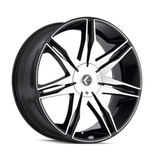 Load image into Gallery viewer, KR143-26118BM18 - Kraze Epic 26X10 5X115 / 5X120 ET 18mm Black and Machined - Kraze Wheels Canada