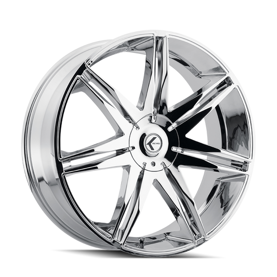 KR143-22937C30 - Kraze Epic 22X9.5 6X135 / 6X139.7 ET 30mm Chrome - Kraze Wheels Canada