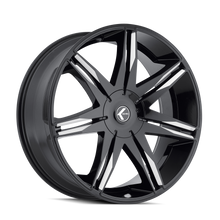 Load image into Gallery viewer, KR143-24918M18 - Kraze Epic 24X9.5 5X115 / 5X120 ET 18mm Black and Milled - Kraze Wheels Canada