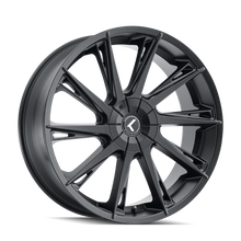 Load image into Gallery viewer, KR144-24918B18 - Kraze Swagg 24X9.5 5X115 / 5X120 ET 18mm Satin Black - Kraze Wheels Canada