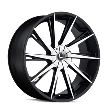 Load image into Gallery viewer, KR144-22918BM18 - Kraze Swagg 22X9.5 5X115 / 5X120 ET 18mm Black and Machined - Kraze Wheels Canada