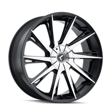 Charger l'image dans la galerie, KR144-26137BM30 - Kraze Swagg 26X10 6X135 / 6X139.7 ET 30mm Gloss Black Machined - Kraze Wheels Canada