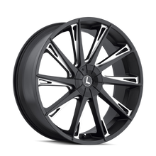Load image into Gallery viewer, KR144-24918M18 - Kraze Swagg 24X9.5 5X115 / 5X120 ET 18mm Black and Milled - Kraze Wheels Canada