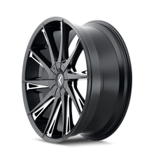 Load image into Gallery viewer, KR144-24952M18 - Kraze Swagg 24X9.5 5X127 / 5X139.7 ET 18mm Gloss Black Milled - Kraze Wheels Canada