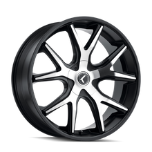 Load image into Gallery viewer, KR146-24937BM30 - Kraze Spltz 24X9.5 6X135 / 6X139.7 ET 30mm Gloss Black Machined - Kraze Wheels Canada