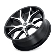 Load image into Gallery viewer, KR146-24952BM18 - Kraze Spltz 24X9.5 5X127 / 5X139.7 ET 18mm Gloss Black Machined - Kraze Wheels Canada