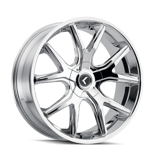 KR146-26152C18 - Kraze Spltz 26X10 5X127 / 5X139.7 ET 18mm Chrome - Kraze Wheels Canada