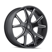 Load image into Gallery viewer, KR146-26152M18 - Kraze Spltz 26X10 5X127 / 5X139.7 ET 18mm Black and Milled - Kraze Wheels Canada
