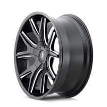 Load image into Gallery viewer, KR146-22937M30 - Kraze Spltz 22X9.5 6X135 / 6X139.7 ET 30mm Gloss Black Milled - Kraze Wheels Canada
