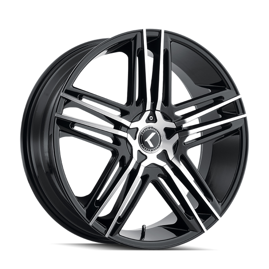 KR157-8807BM40 - Kraze Hella 18X8 5X112 / 5X114.3 ET 40mm Gloss Black Machined - Kraze Wheels Canada