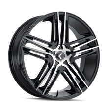 Charger l'image dans la galerie, KR157-2818BM15 - Kraze Hella 20X8.5 5X115 / 5X120 ET 15mm Gloss Black Machined - Kraze Wheels Canada