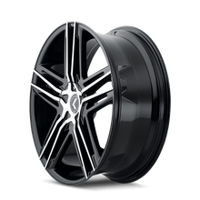 Charger l'image dans la galerie, KR157-8804BM40 - Kraze Hella 18X8 5X114.3 / 5X120 ET 40mm Gloss Black Machined - Kraze Wheels Canada