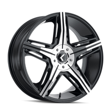 Load image into Gallery viewer, KR158-2811BM40 - Kraze Hype 20X8.5 5X110 / 5X115 ET 40mm Gloss Black Machined - Kraze Wheels Canada