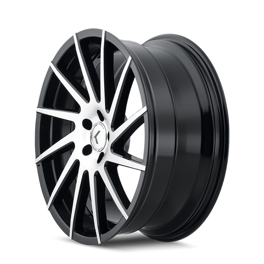 KR181-2865BM40 - Kraze Spinner 20X8.5 5X114.3 /  ET 40mm Gloss Black Machined - Kraze Wheels Canada