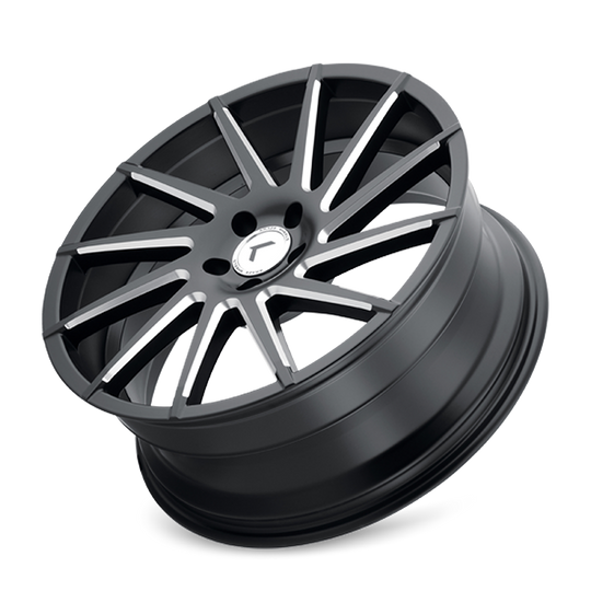 KR181-8812M40 - Kraze Spinner 18X8 5X120 /  ET 40mm Gloss Black Milled - Kraze Wheels Canada