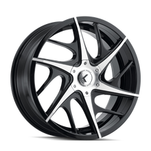 Load image into Gallery viewer, KR182-2807BM40 - Kraze Rogue 20X8.5 5X112 / 5X114.3 ET 40mm Gloss Black Machined - Kraze Wheels Canada