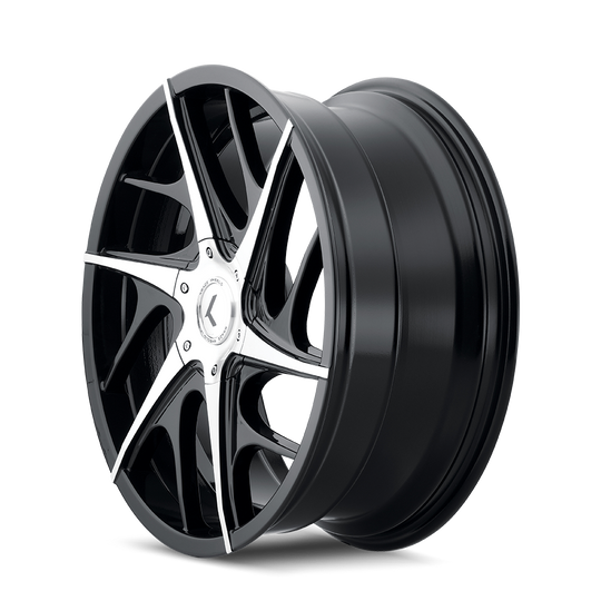 KR182-2811BM40 - Kraze Rogue 20X8.5 5X110 / 5X115 ET 40mm Gloss Black Machined - Kraze Wheels Canada