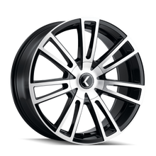 Load image into Gallery viewer, KR183-8814BM40 - Kraze Spectra 18X8 5X108 / 5X114.3 ET 40mm Gloss Black Machined - Kraze Wheels Canada
