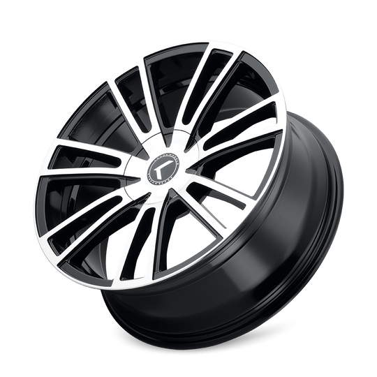 KR183-8809BM40 - Kraze Spectra 18X8 5X112 / 5X120 ET 40mm Gloss Black Machined - Kraze Wheels Canada