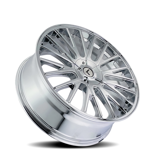 KR185-2809C38 - Kraze Double Down 20X8.5 5X112 / 5X120 ET 38mm Chrome - Kraze Wheels Canada
